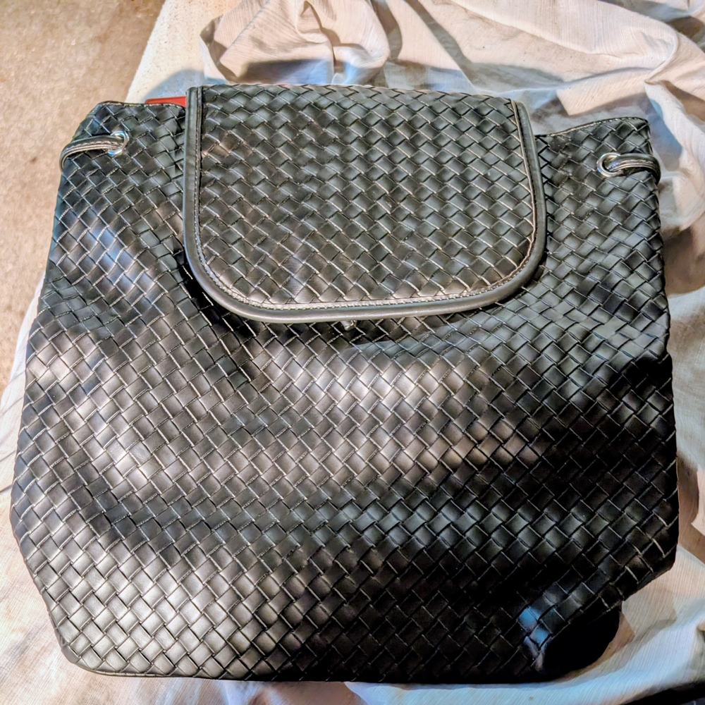Montana West Black Woven Backpack